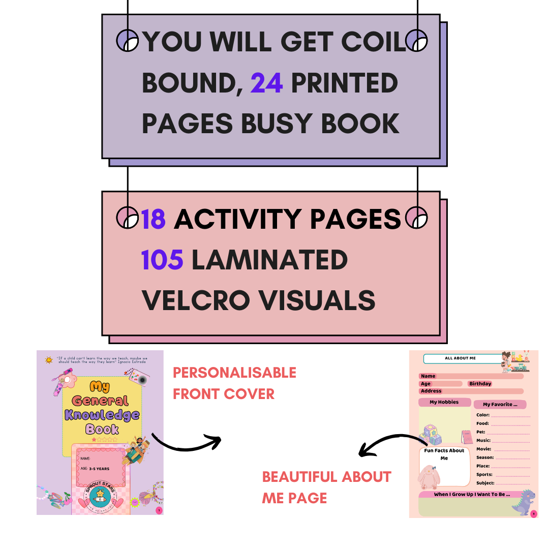MY General Knowledge Book - PINK - Age: 3-5 years VOLUME 1